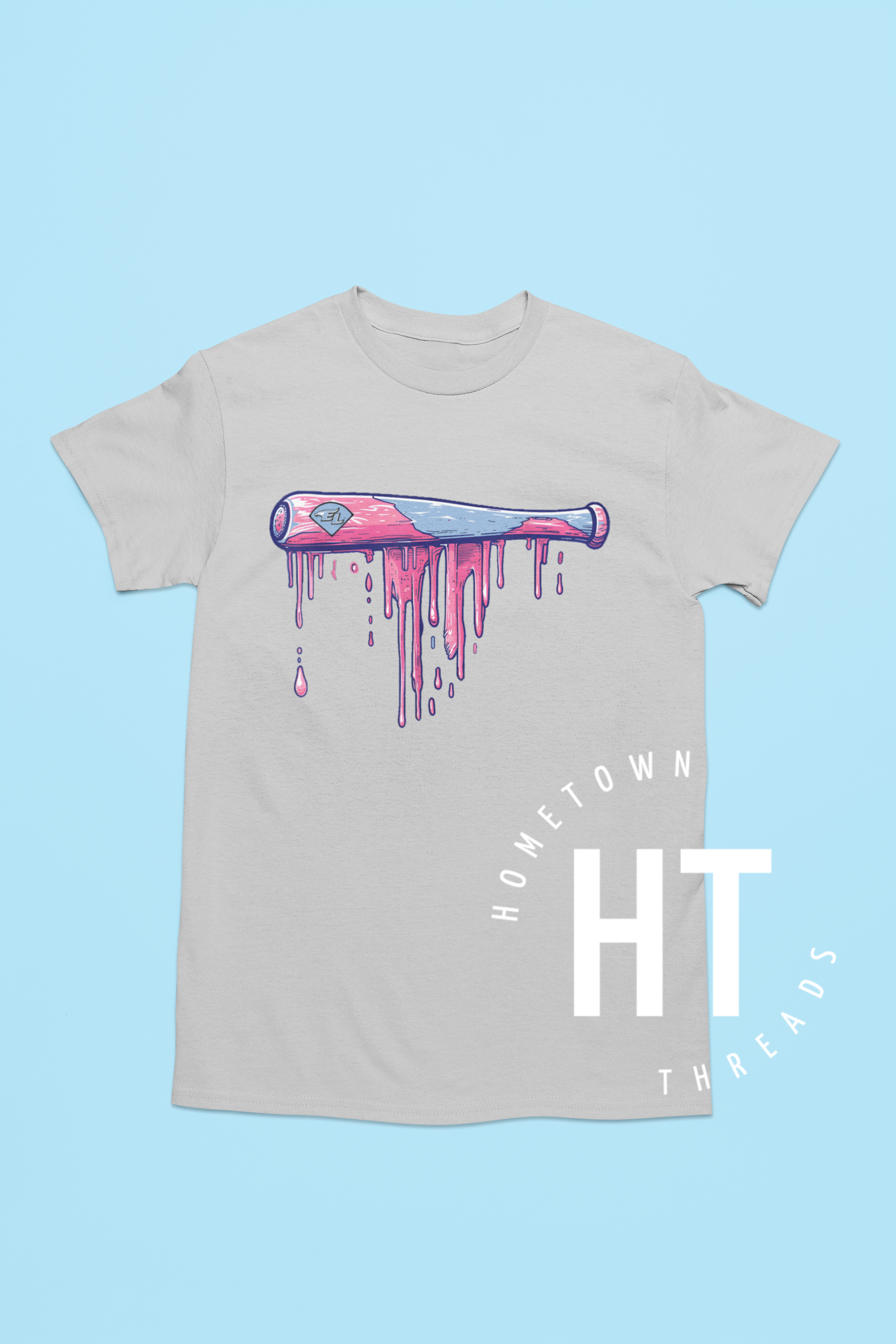 EL Bat Drip (Dri-Fit Shirt) Pink and Blue Drip